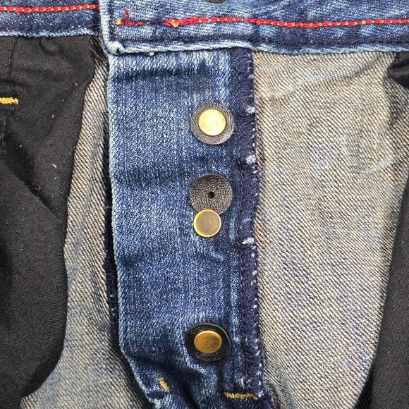 Cult of Individuality Jeans Mens 34x34 Blue Rebel Slim Medium Wash Button Fly - Picture 7 of 15